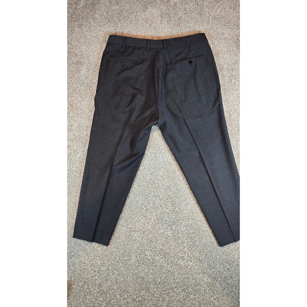 Brooks Brothers Mens Charcoal Grey Wool Blend Flat Front Dress Pants 40x28